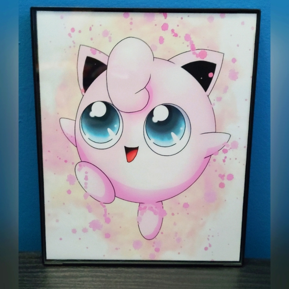 Pokemon Jigglypuff Framed Canvas Wall Art